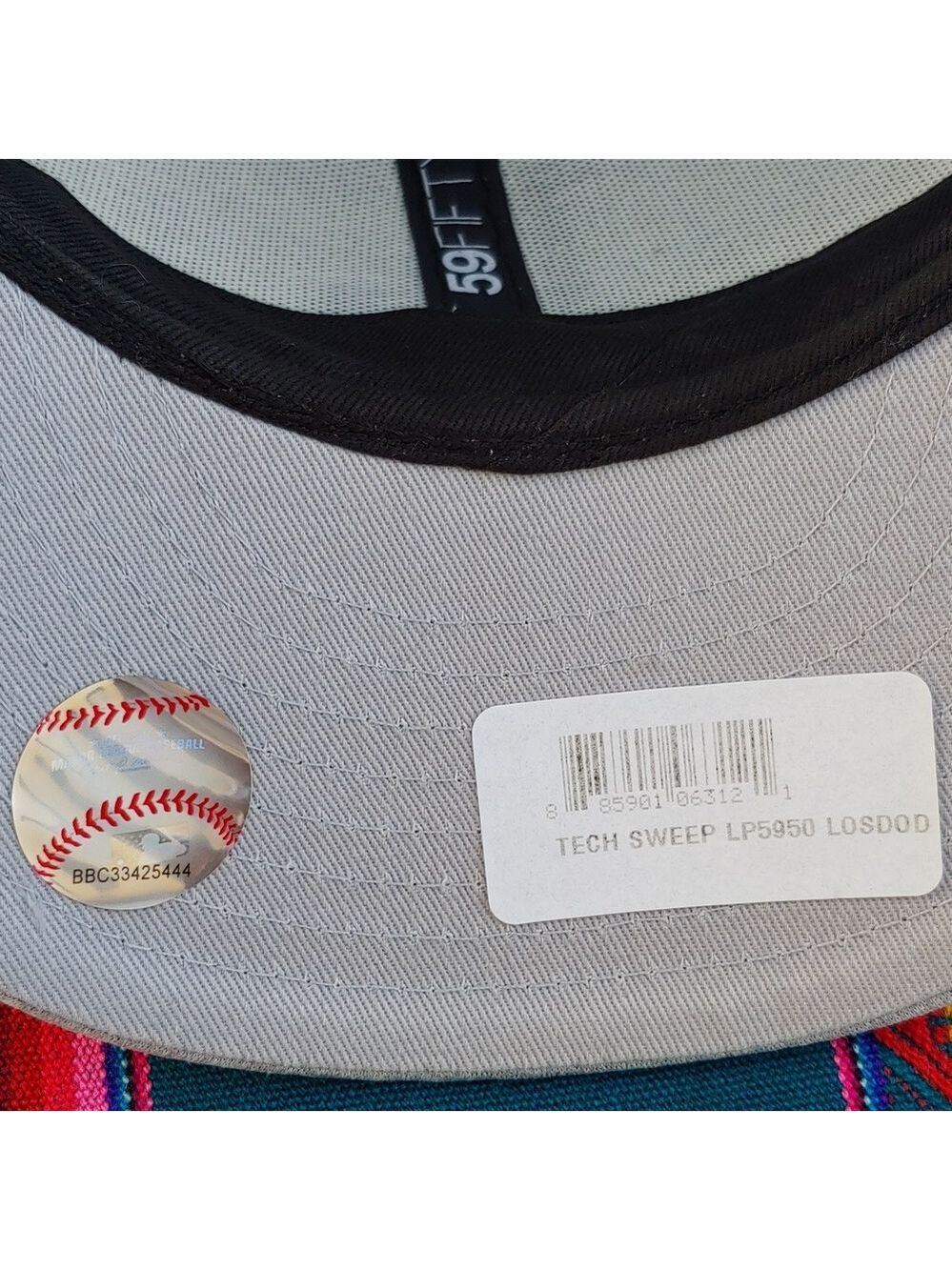 New Era Dodgers 59FIFTY Low Profile 7 3/4 Baseball Cap White Gray and Blue Logo - Picture 8 of 15